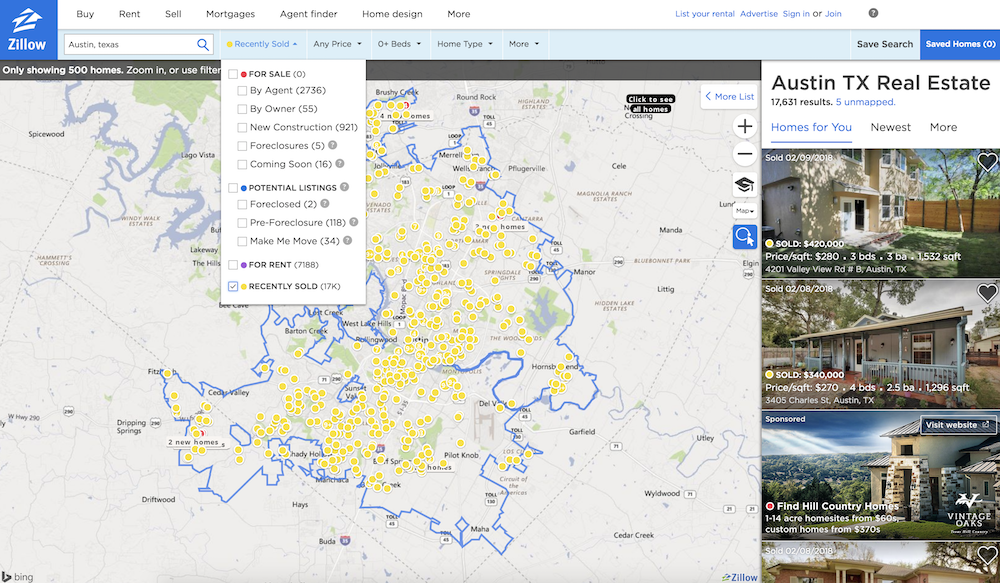 Zillow Map Full Screen Find Comps On Zillow - Earltoms